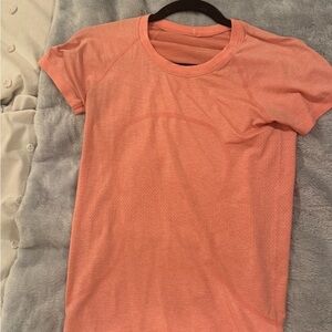 Lululemon Athletica Coral Short Sleeve Tee